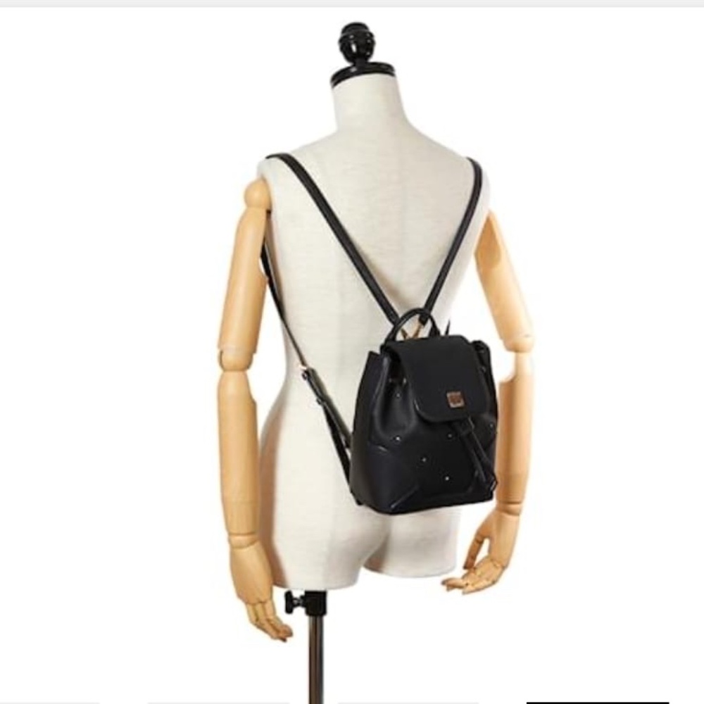 Authentic MCM Visetos Leather Drawstring Backpack Black - Picture 3 of 13